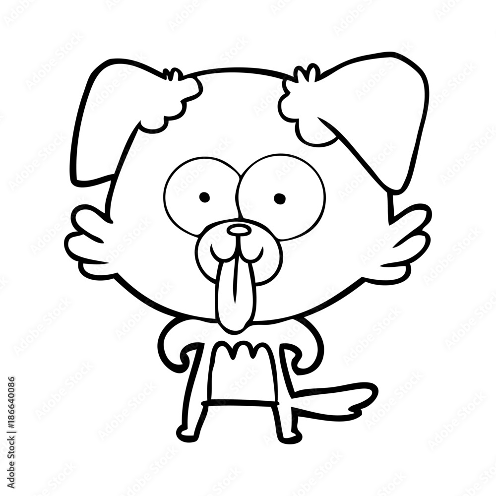 cartoon dog with tongue sticking out cartoon dog with tongue sticking out