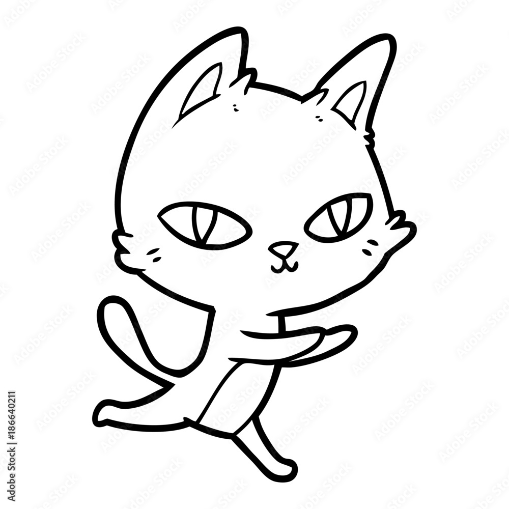 cartoon cat staring cartoon cat staring