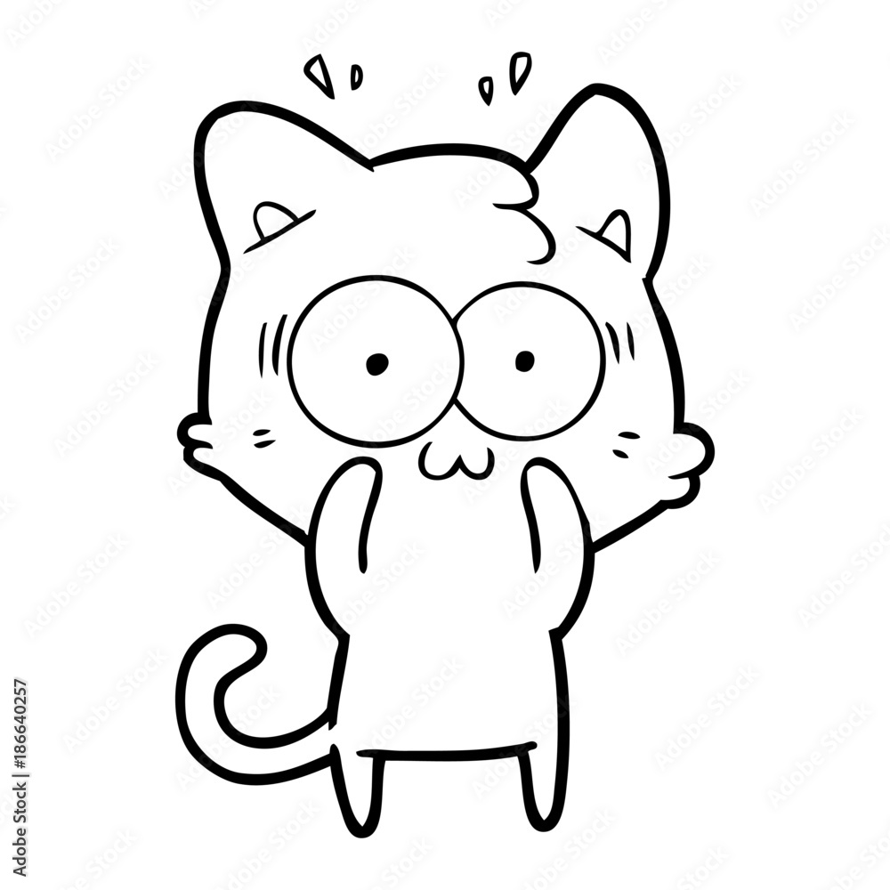 cartoon surprised cat cartoon surprised cat