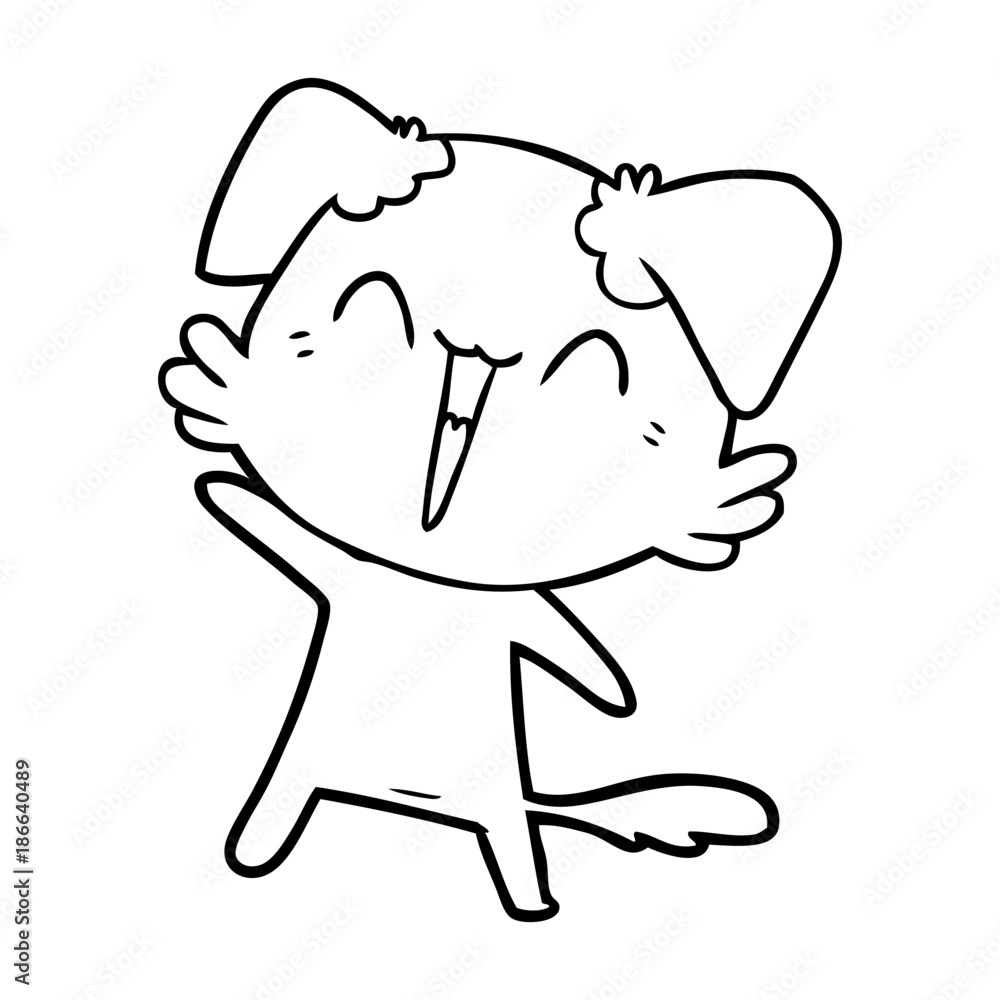 happy little dog cartoon happy little dog cartoon