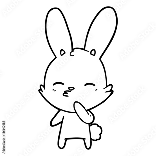 curious bunny cartoon