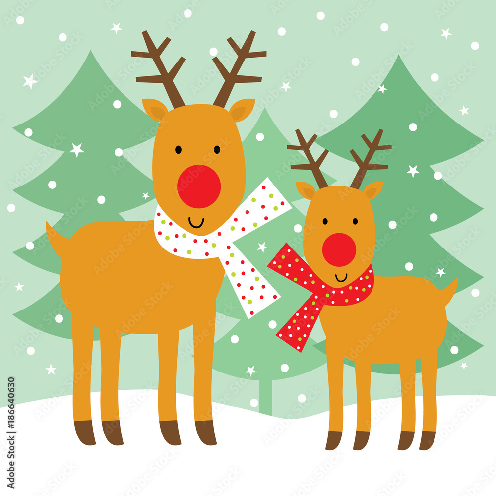 reindeer family christmas card design reindeer family christmas card design