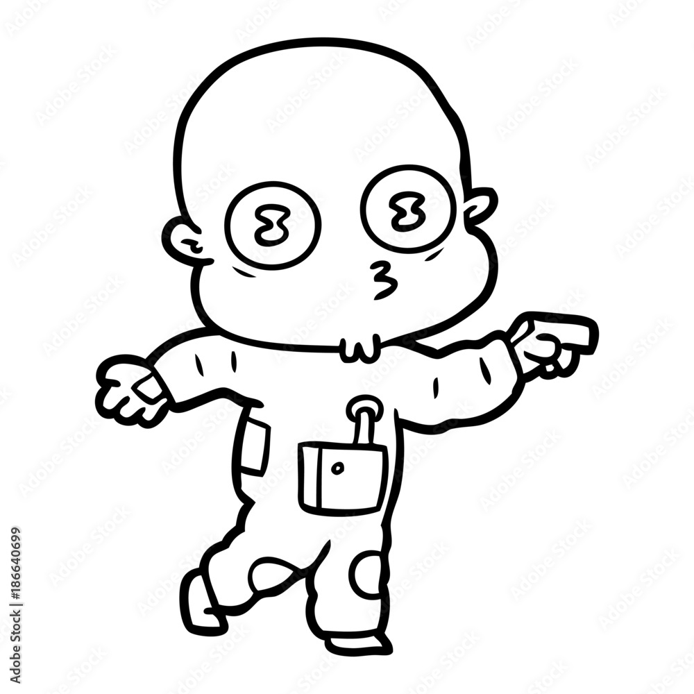 cartoon weird bald spaceman cartoon weird bald spaceman