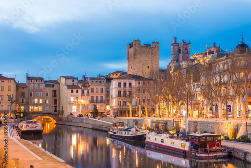 Canal de la Robine in Narbonne, France photo