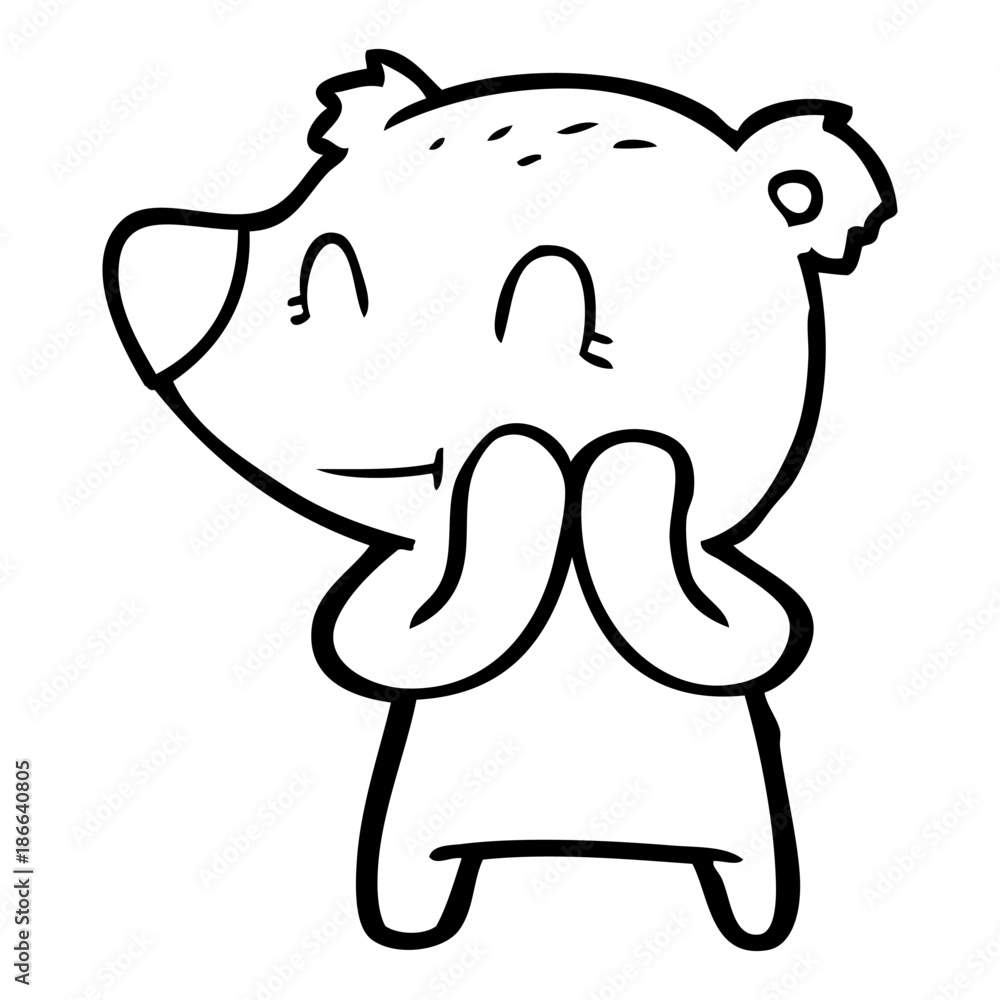 Fototapeta premium smiling bear cartoon