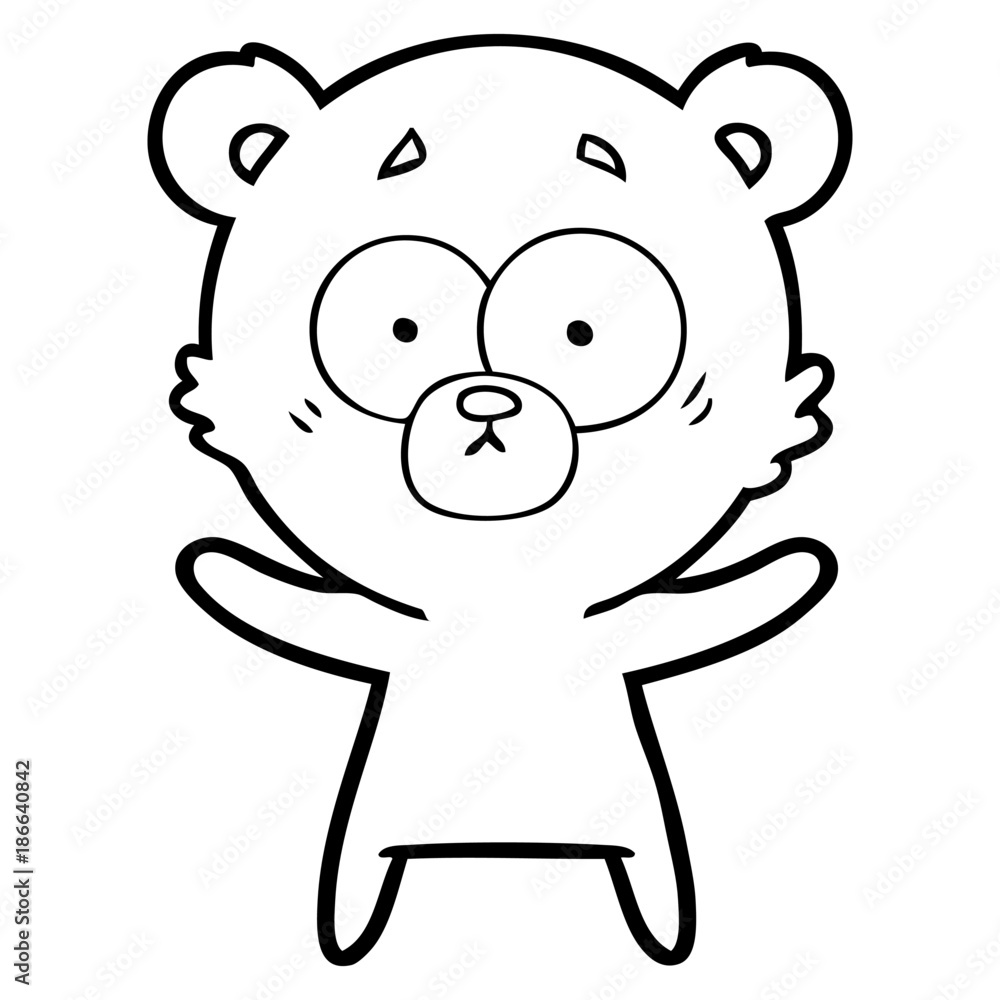 surprised bear cartoon surprised bear cartoon