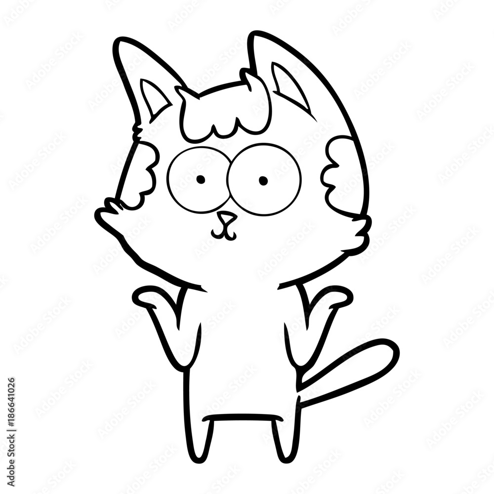 happy cartoon cat shrugging;shoulders happy cartoon cat shrugging;shoulders