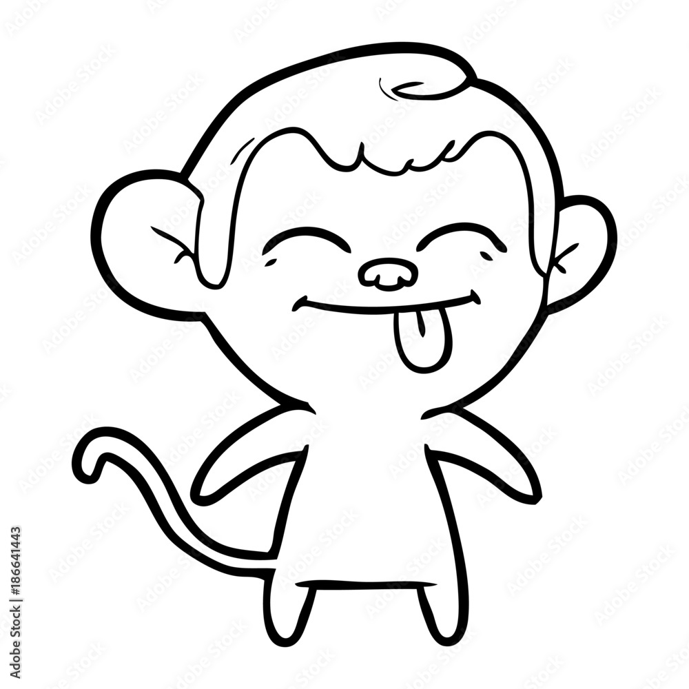 Fototapeta premium funny cartoon monkey