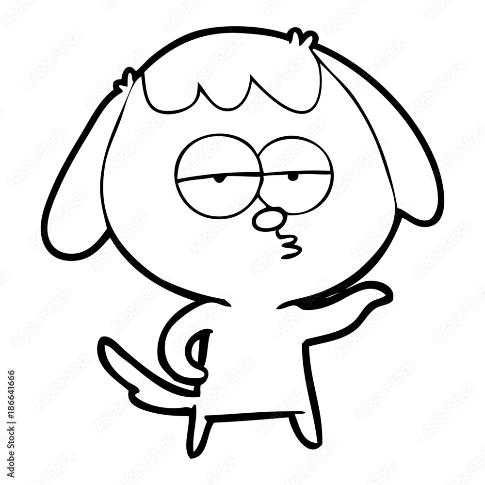 cartoon bored dog cartoon bored dog