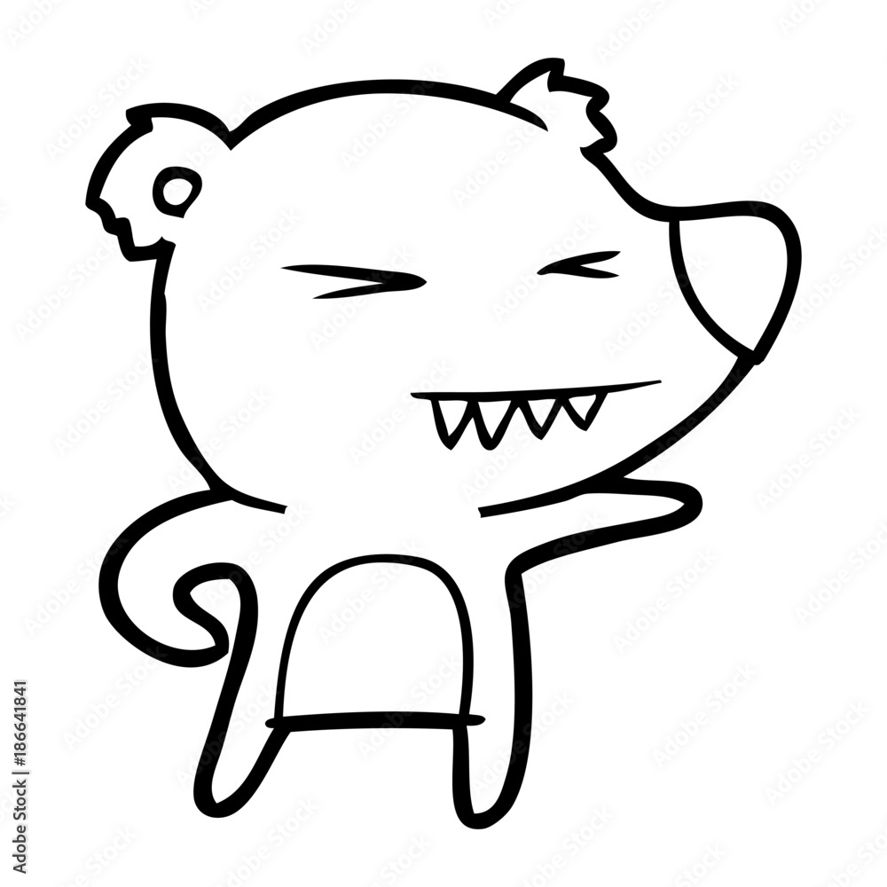 Fototapeta premium angry bear cartoon