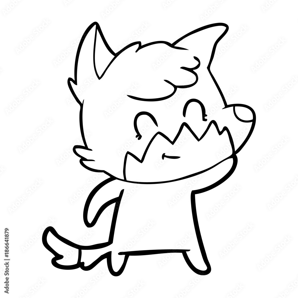 cartoon friendly fox