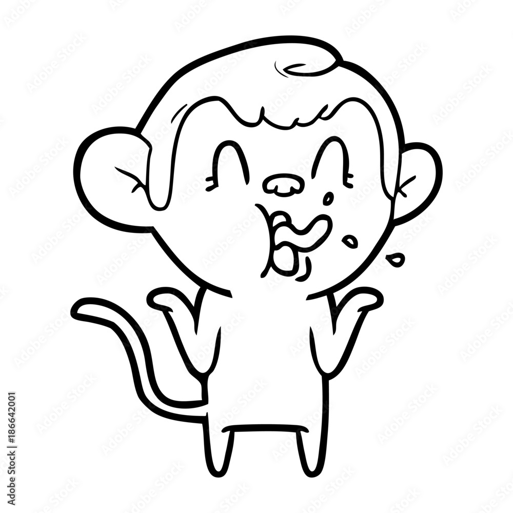 crazy cartoon monkey