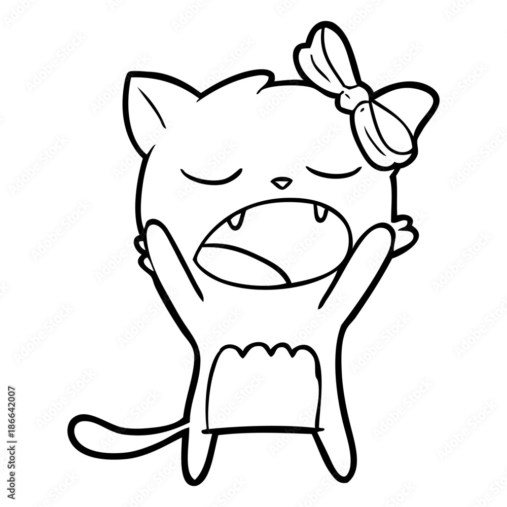 cartoon cat meowing cartoon cat meowing