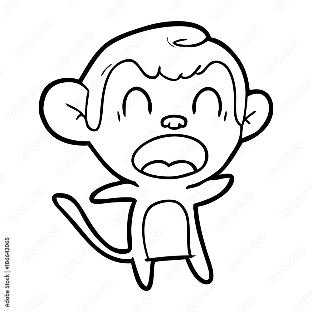 shouting cartoon monkey shouting cartoon monkey