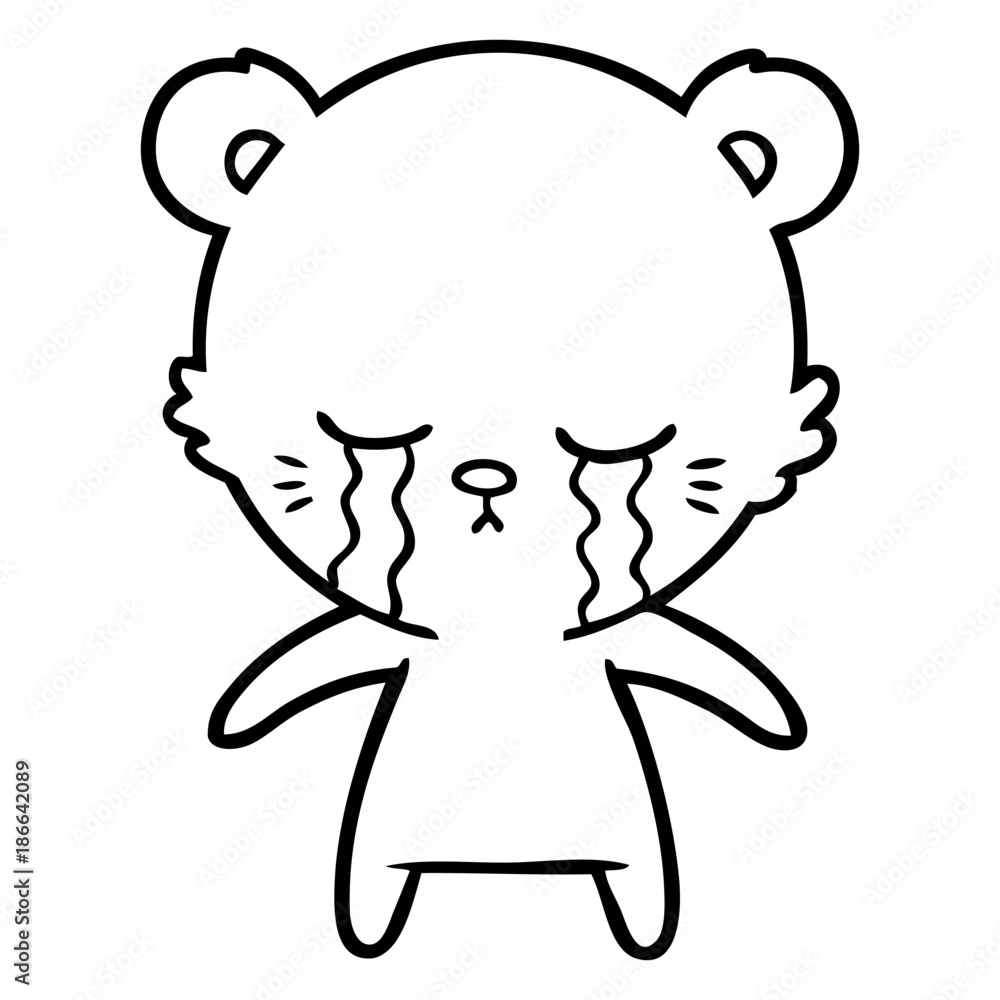 crying cartoon polar bear crying cartoon polar bear