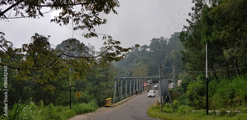 Bridge and street view in the mountain with fresh air