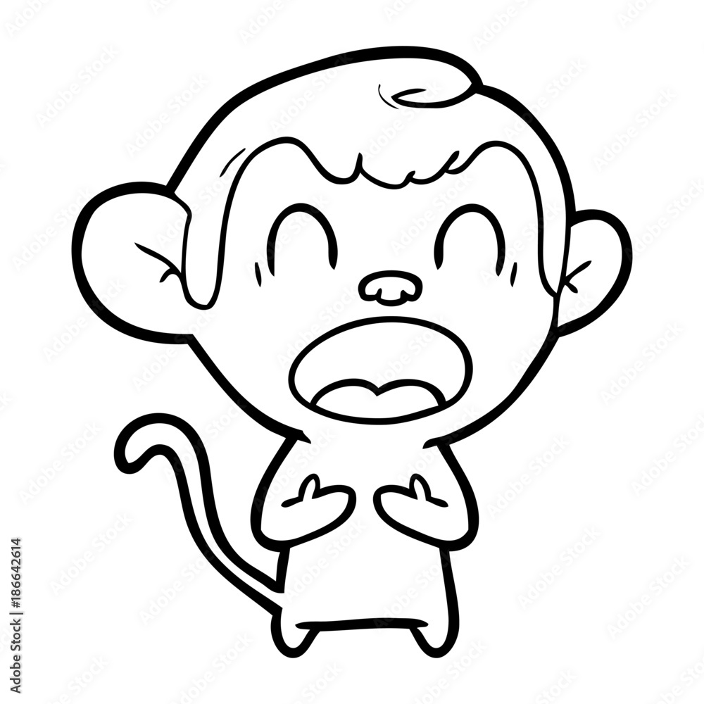 shouting cartoon monkey shouting cartoon monkey