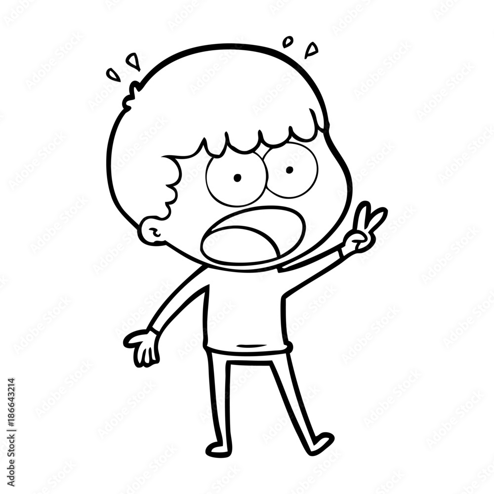 cartoon shocked man cartoon shocked man