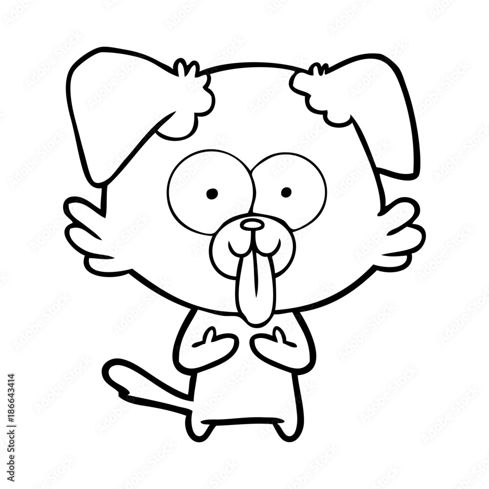 cartoon dog with tongue sticking out cartoon dog with tongue sticking out
