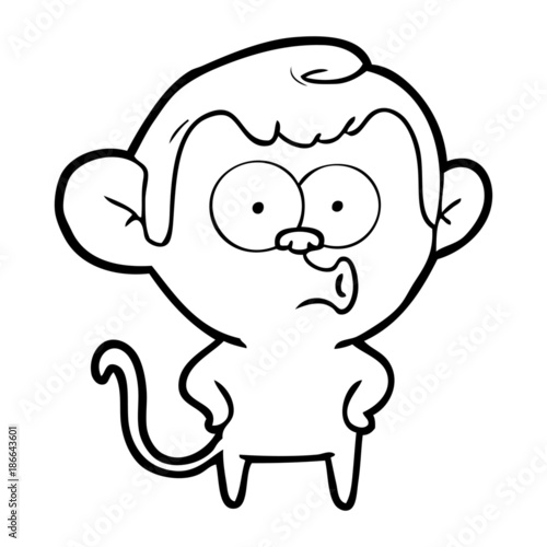 cartoon surprised monkey