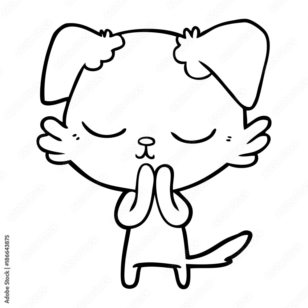 Obraz premium cute cartoon dog