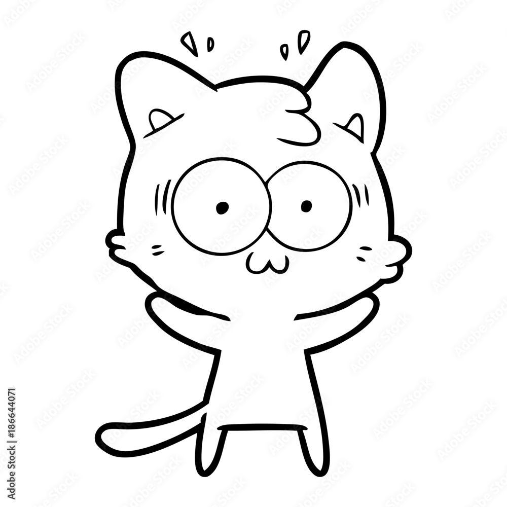 cartoon surprised cat cartoon surprised cat