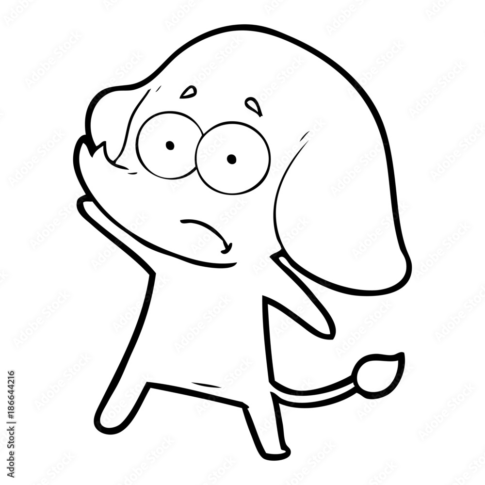cartoon unsure elephant cartoon unsure elephant