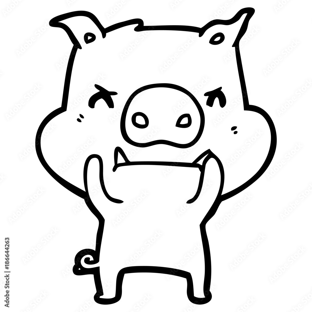 angry cartoon pig angry cartoon pig