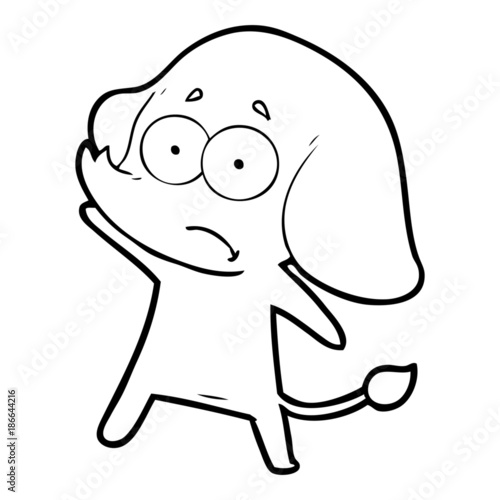 cartoon unsure elephant