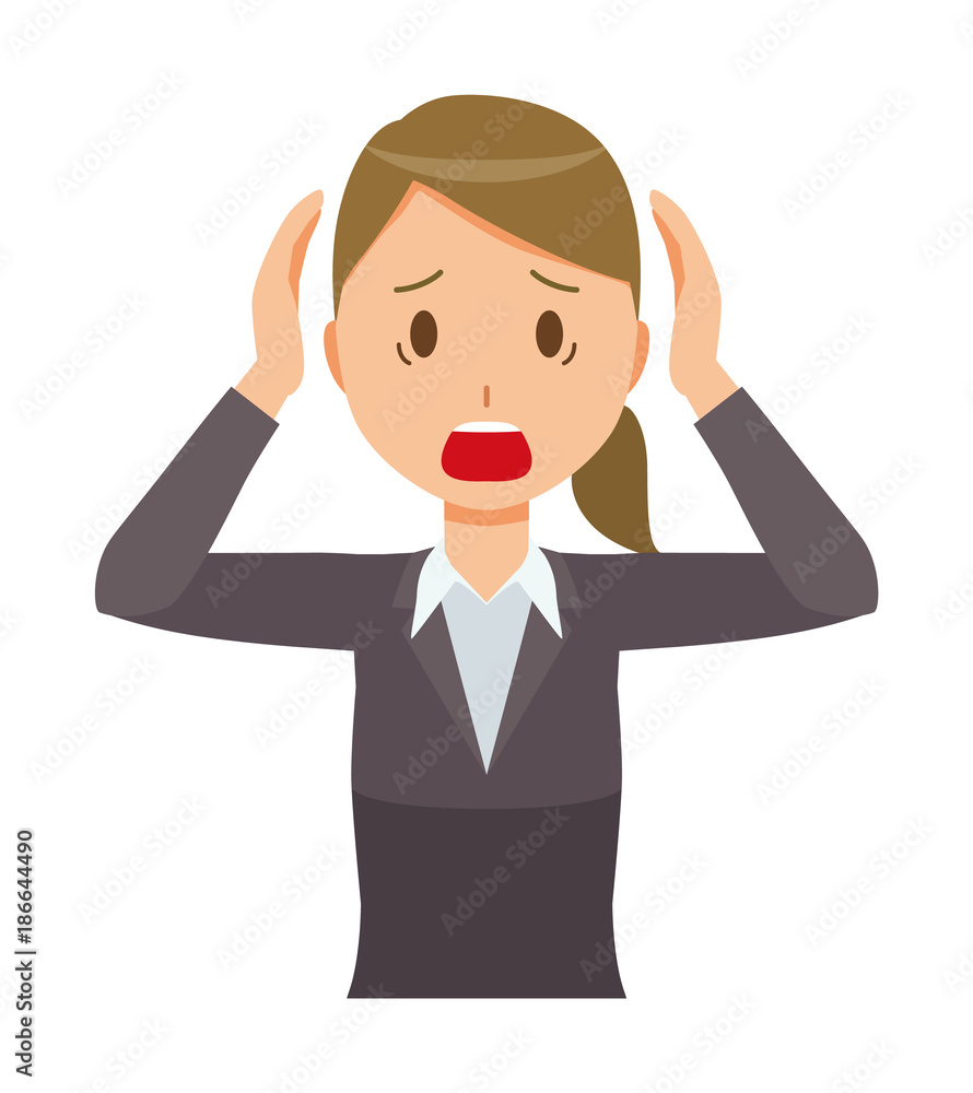 A business woman in a suit is in a hurry A business woman in a suit is in a hurry