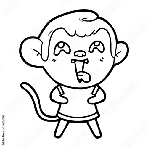 crazy cartoon monkey