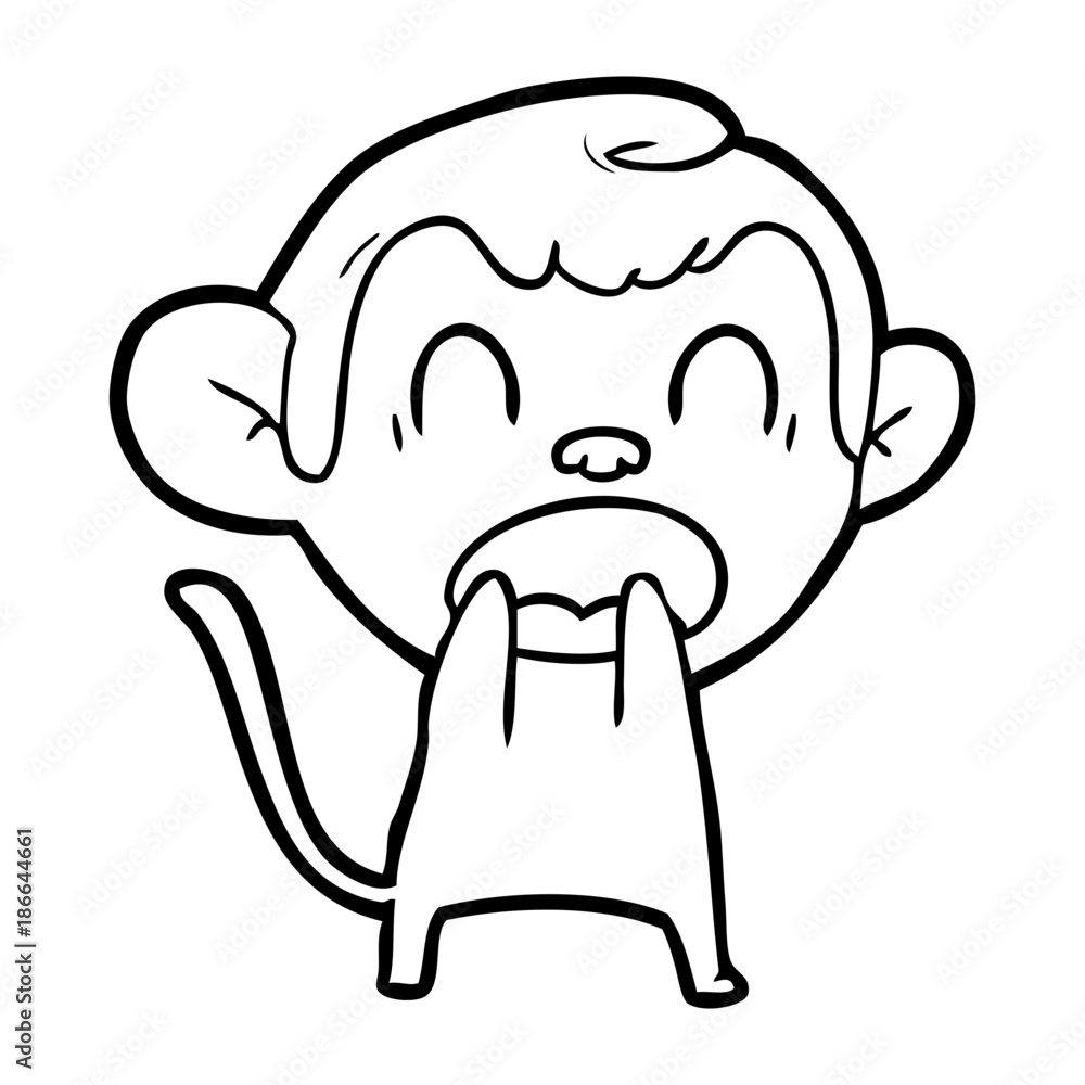 shouting cartoon monkey shouting cartoon monkey