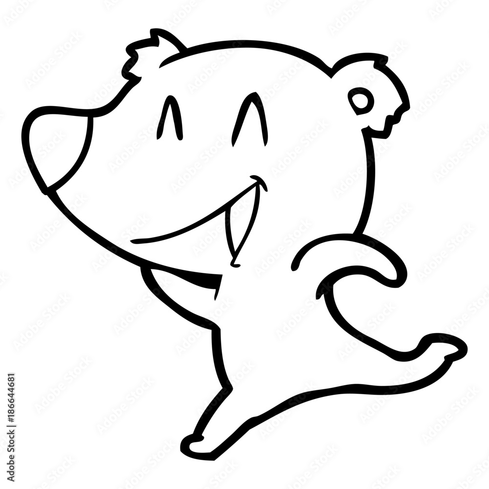 Obraz premium laughing bear cartoon