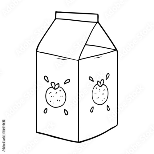 cartoon orange juice carton