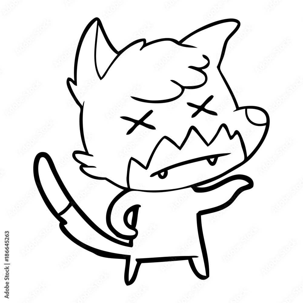 cartoon dead fox