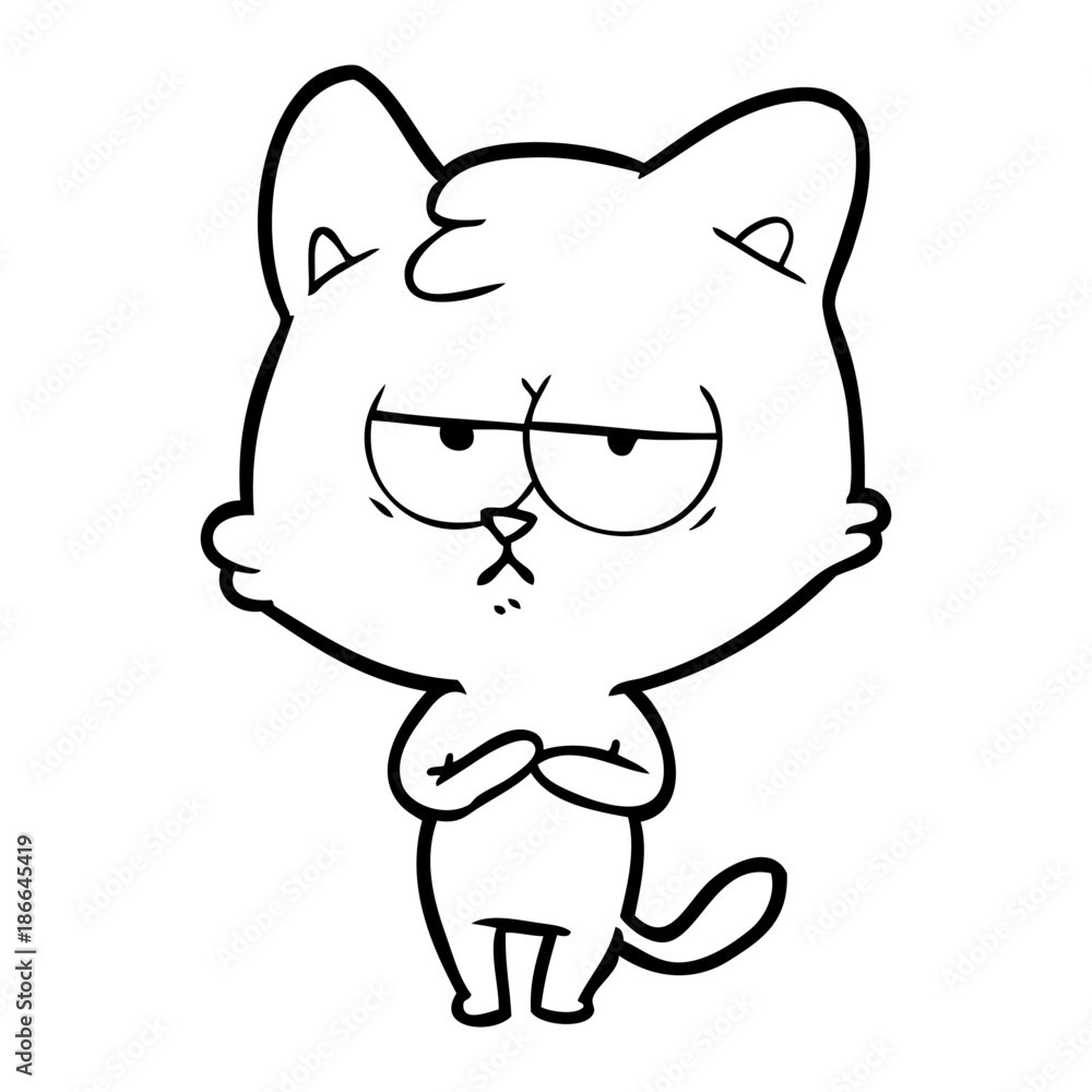 bored cartoon cat bored cartoon cat