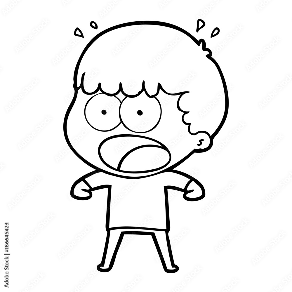 cartoon shocked man cartoon shocked man