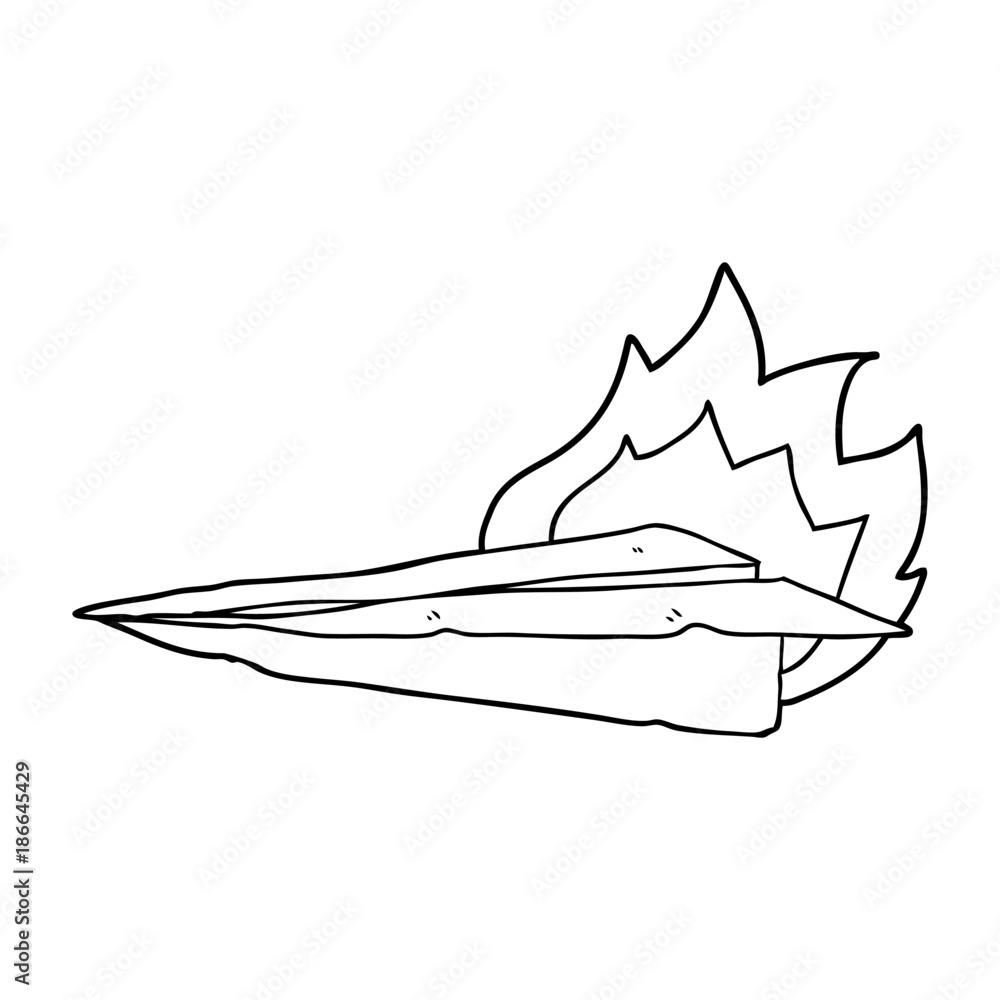cartoon burning paper airplane cartoon burning paper airplane