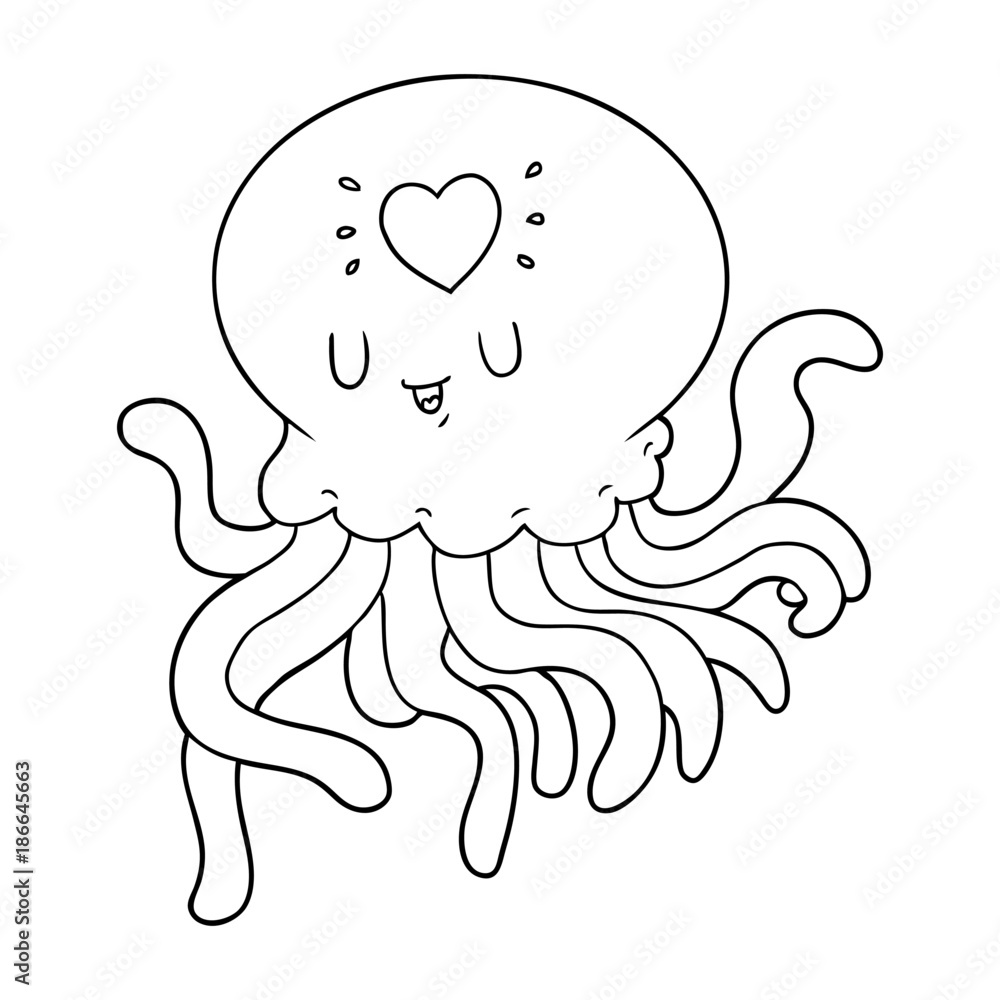 cartoon jellyfish in love cartoon jellyfish in love