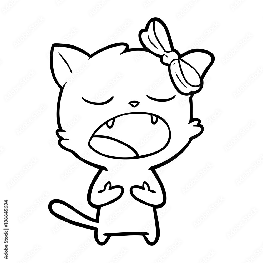 cartoon cat meowing cartoon cat meowing