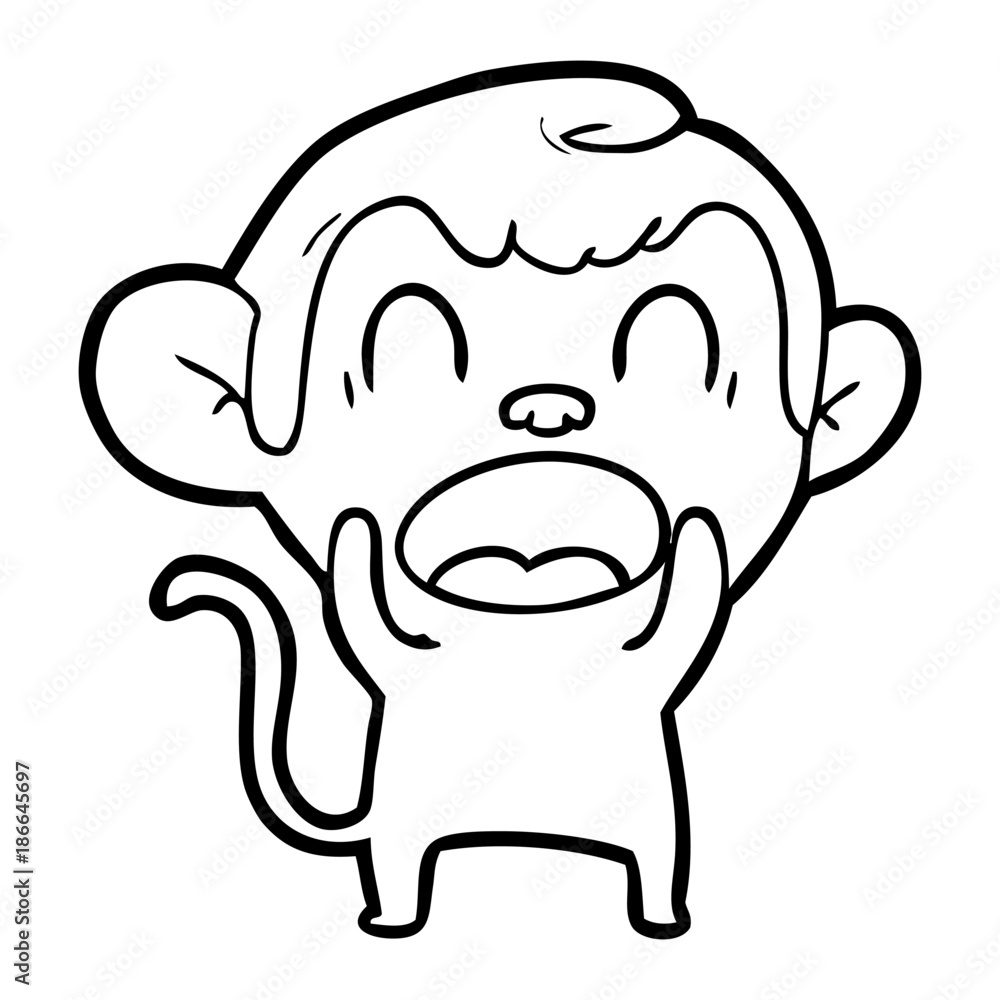 shouting cartoon monkey shouting cartoon monkey