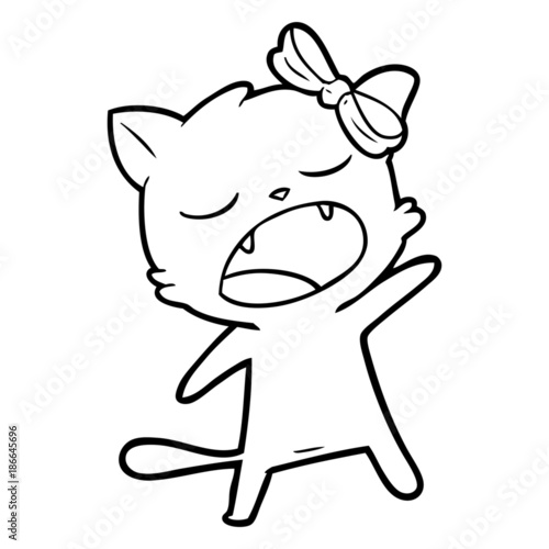 cartoon singing cat