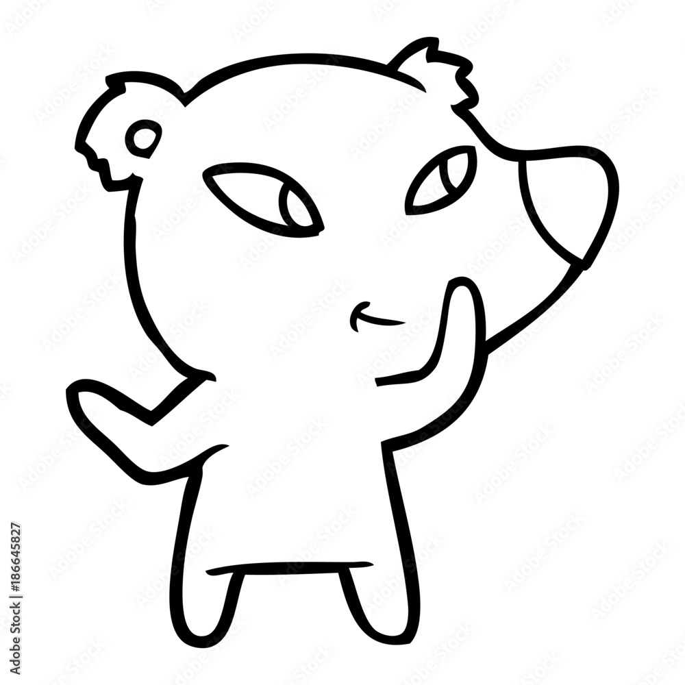 Fototapeta premium cute cartoon bear