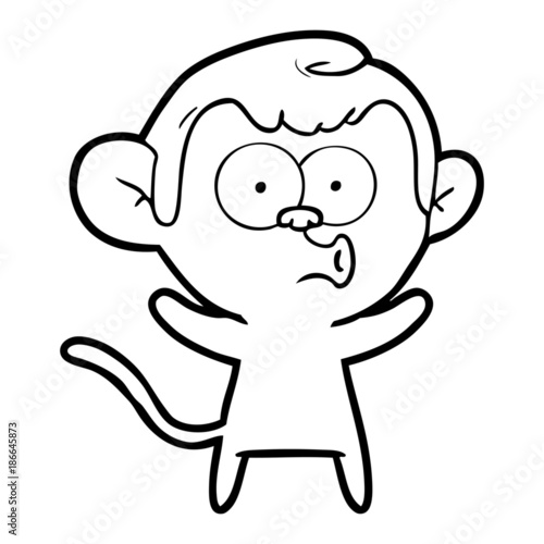 cartoon surprised monkey