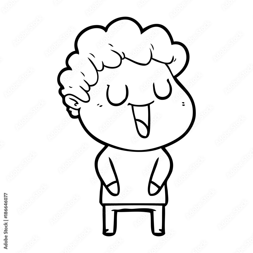 laughing cartoon man