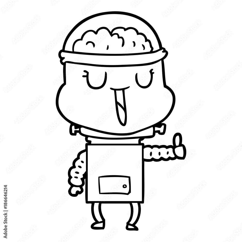 happy cartoon robot happy cartoon robot