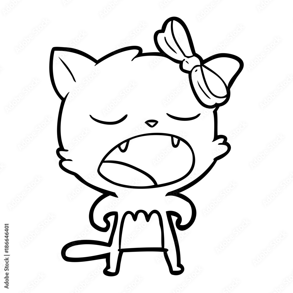 cartoon cat meowing cartoon cat meowing