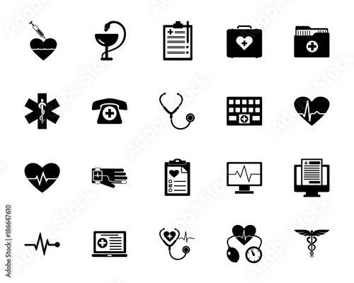 Hospital icon set
