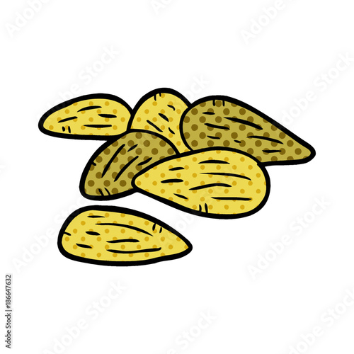 cartoon almonds