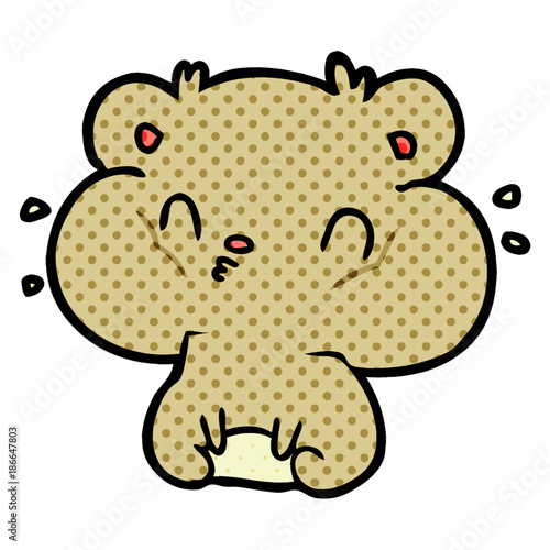 cartoon hamster with full cheek pouches